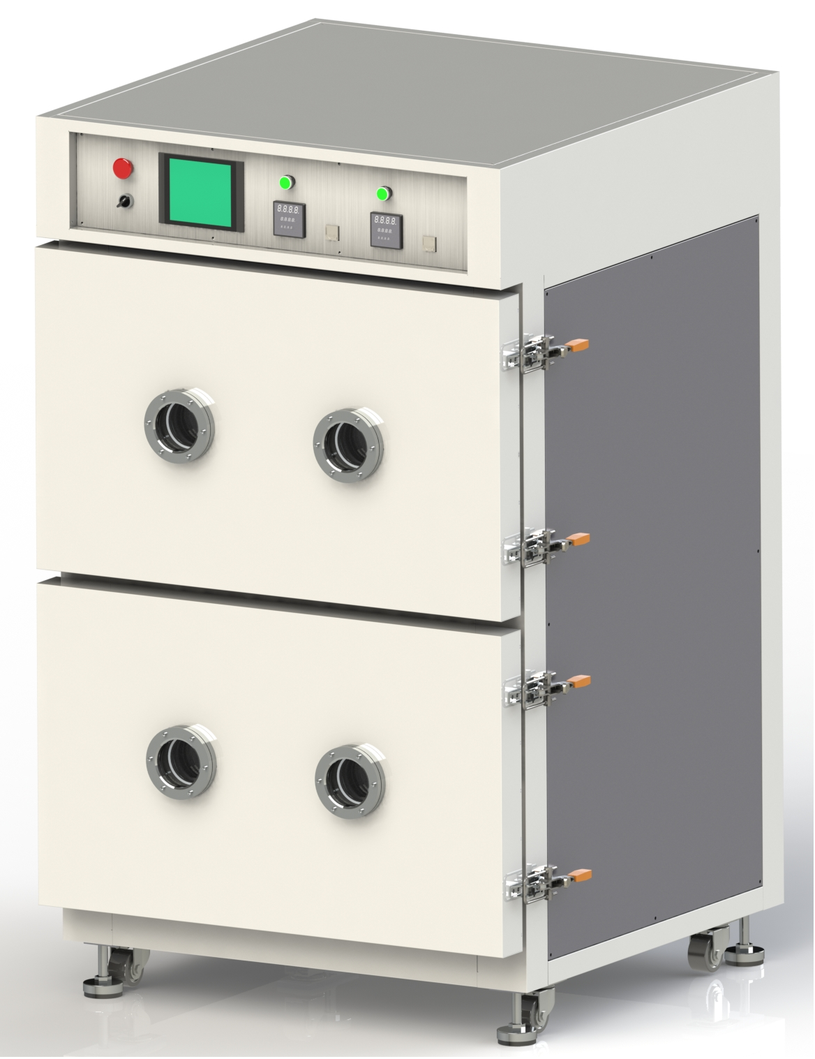 新型技術(shù)雙內膽風(fēng)刀快速干燥高真空烤箱